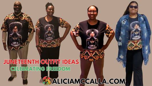 Black History 365 Collection Members wearing Kente Superhero