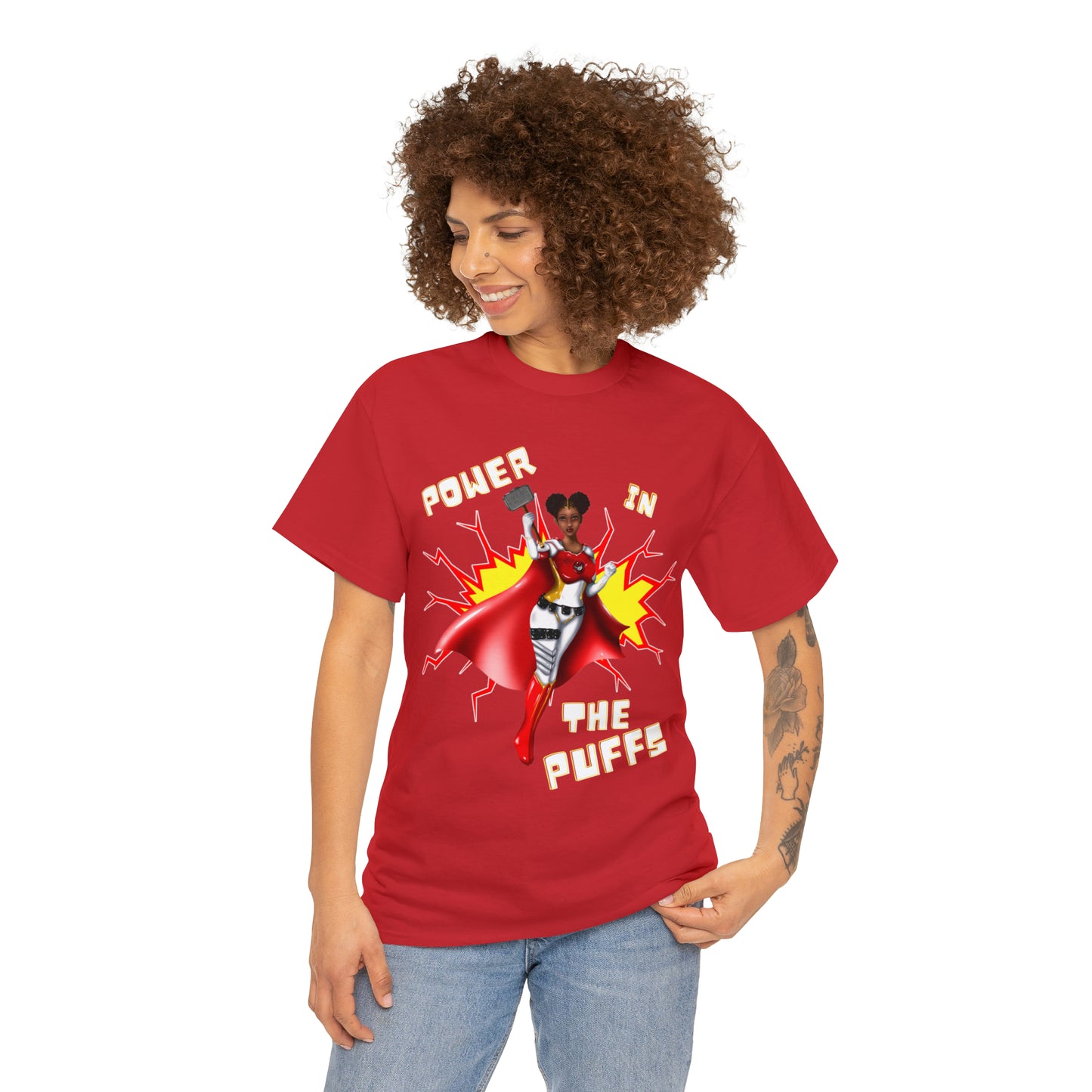 Power in the Puffs | Adult Unisex Heavy Cotton Tee | Superhero Fashion