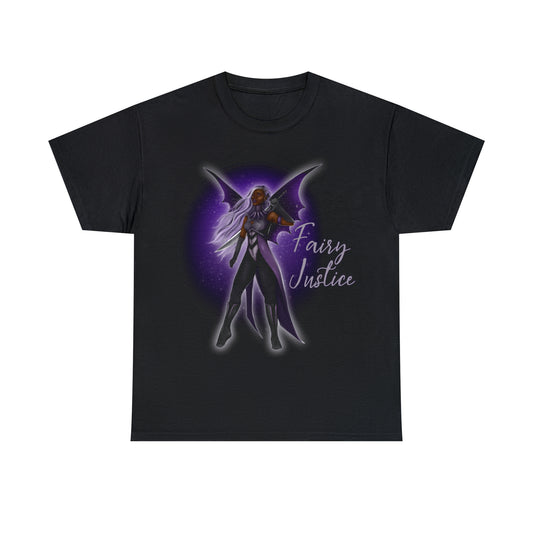 Dark Fairy Justice | Adult Unisex Heavy Cotton Tee | Black Fae Day Fashion