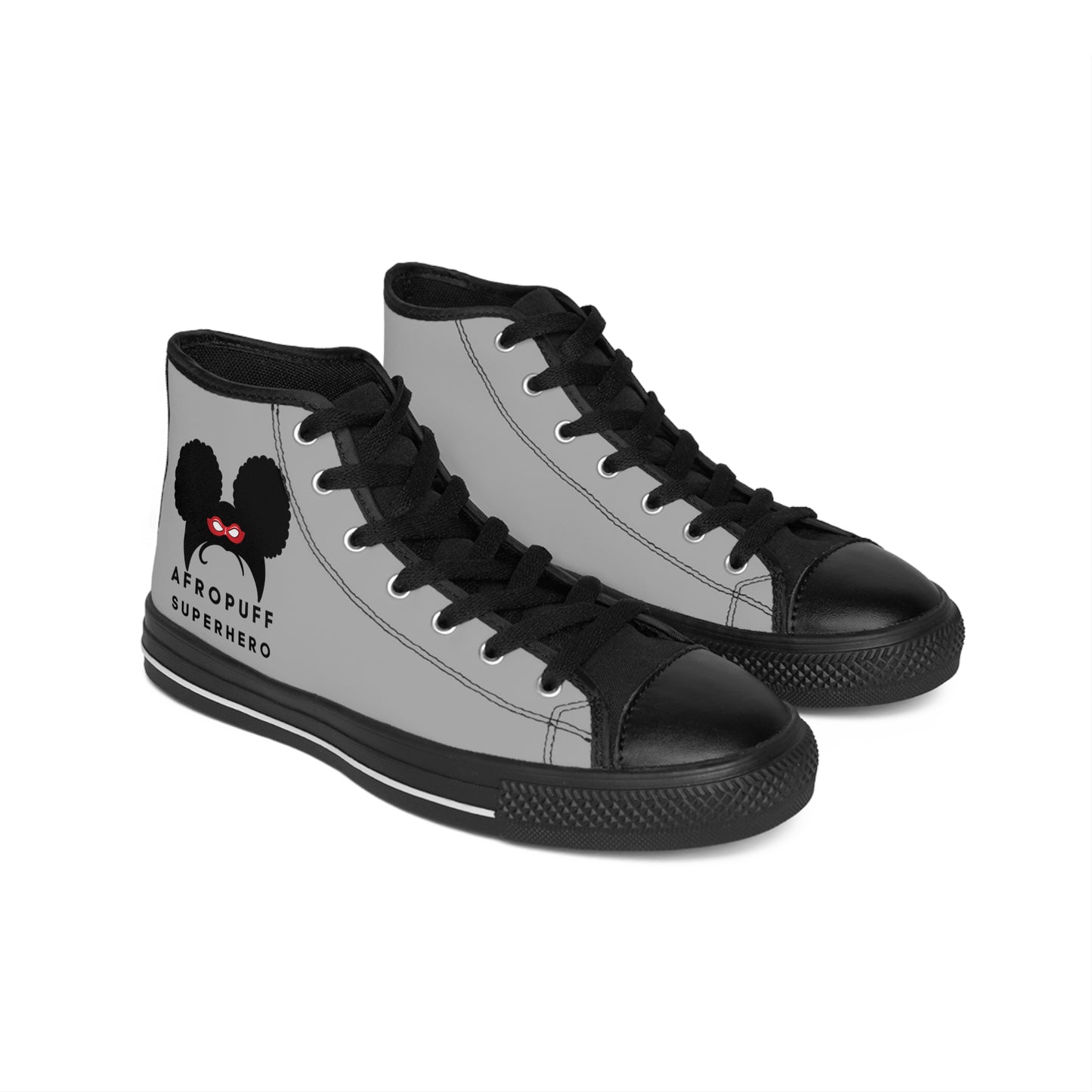 Afro Puff Superhero | Adult Women's Classic Sneakers | Superhero Fashion
