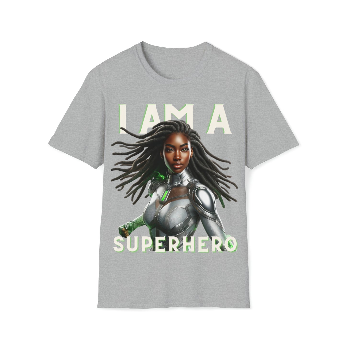 THE SILVER SOLDIER "I AM A SUPERHERO" | Adult Unisex Softstyle T-Shirt | Superhero Fashion
