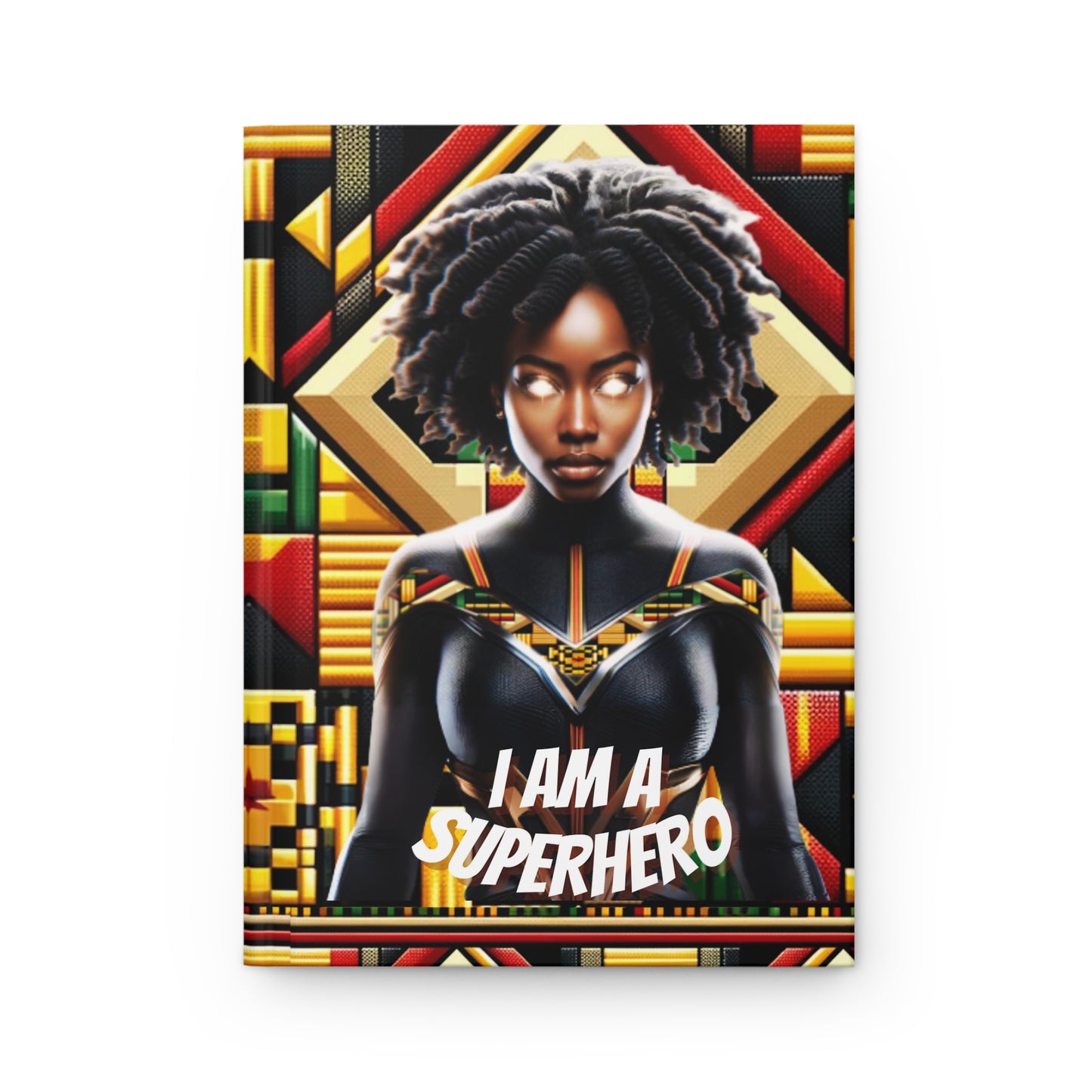 AFROFUTURISTIC KENTE SUPERHERO | Hardcover Journal Matte | BLACK HISTORY 365 COLLECTION