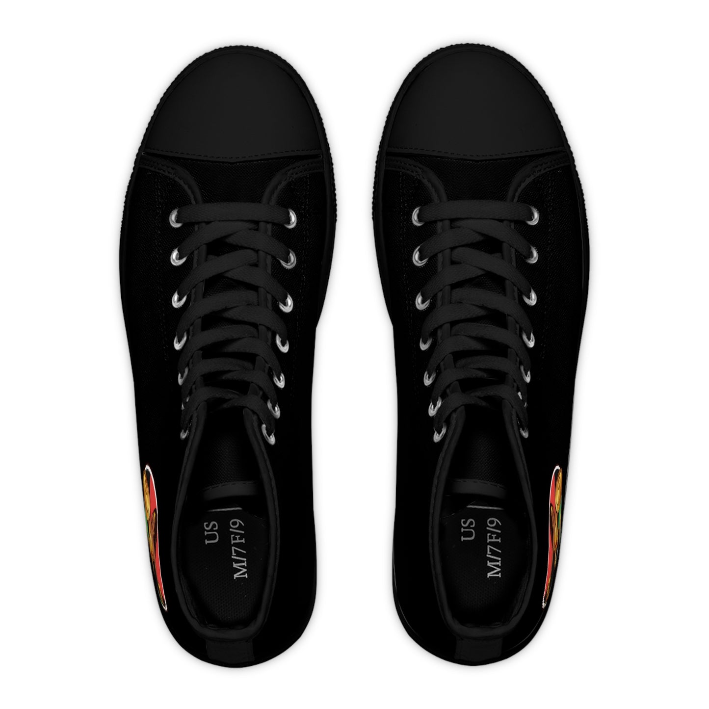 BADASS WARRIOR WOMAN | Women's High Top Sneakers | Black Girl Nerd Fandom Fashion
