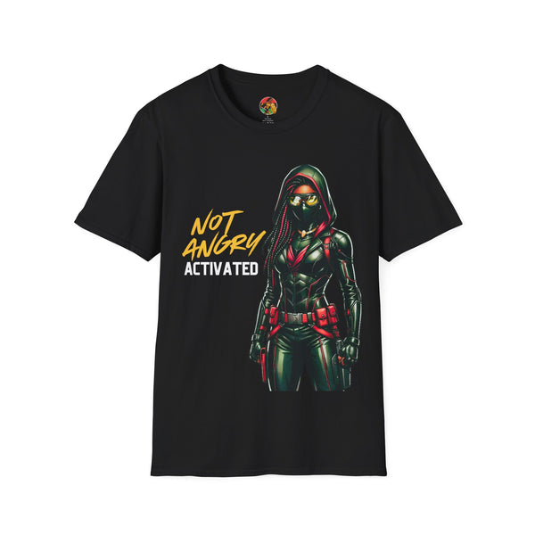 Black Woman Vigilante | Adult Unisex Softstyle T-Shirt | Street Justice Fashion Black Woman Vigilante | Adult Unisex Softstyle T-Shirt | Street Justice Fashion