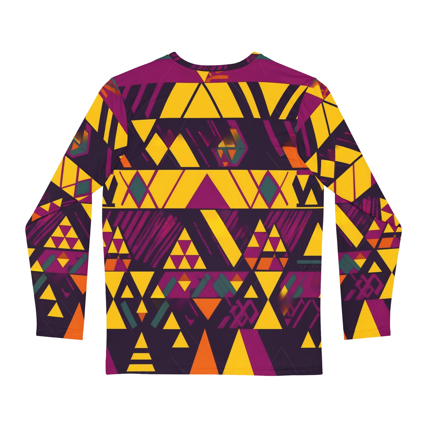 AFROFUTURISTIC KENTE 'VIBRANT ANCESTRY CIRCUIT' | Adult Men's Long Sleeve Shirt | BLACK HISTORY 365 COLLECTION