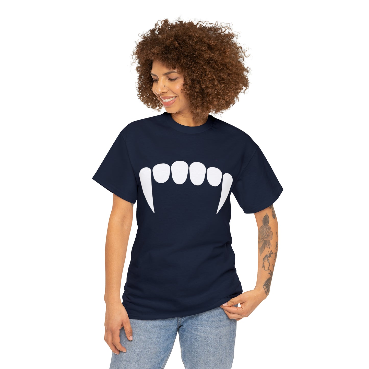 Fangs | Adult Unisex Heavy Cotton Tee | Vampire T-Shirt | Count MacCula