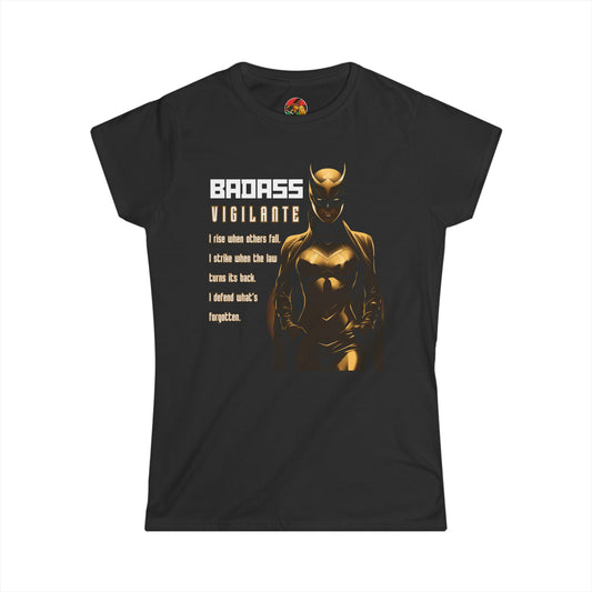 Badass Vigilante | Adult Women's Softstyle Tee | Badass Black Women Collection