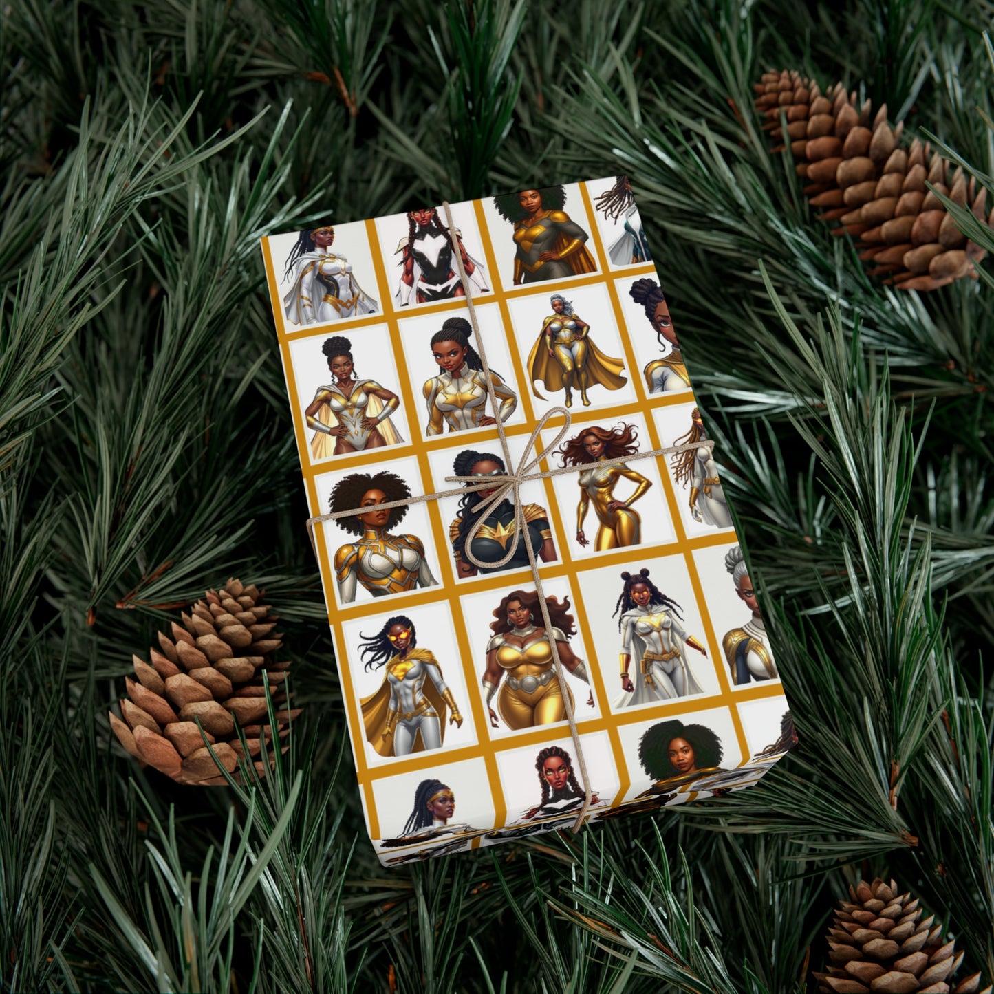 I AM A SUPERHERO (GOLD) | Luxury Gift Wrap Paper
