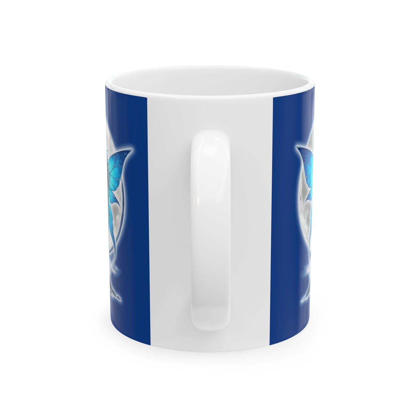 Celestial Blue Fairy Warrior | Ceramic Mug, (11oz, 15oz) | Black Fae Day Collection