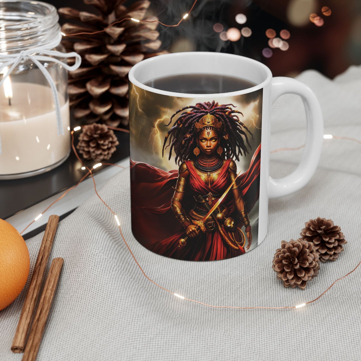 OYA IN TRADITIONAL COLORS | Ceramic Mug, (11oz, 15oz) | SENTINEL SUPERHERO VIGILANTE COLLECTION