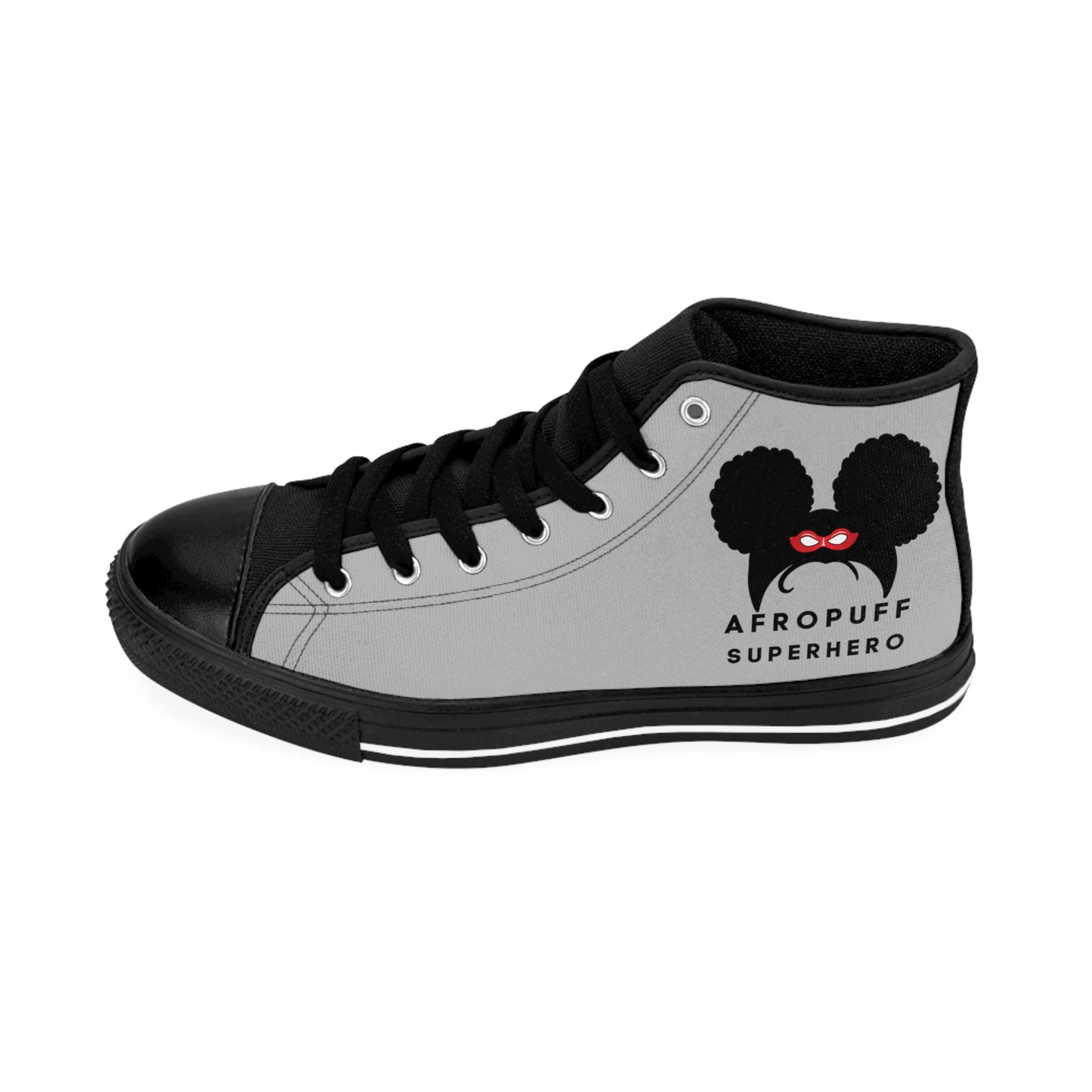 Afro Puff Superhero | Adult Women's Classic Sneakers | Superhero Fashion