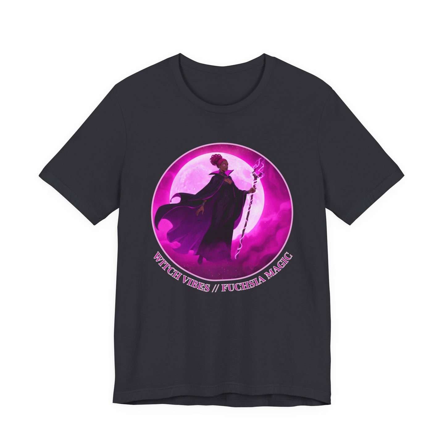 Fuchsia Magic T-Shirt | Witchcore Aesthetic Tee for Everyday Power | Black Woman Magic