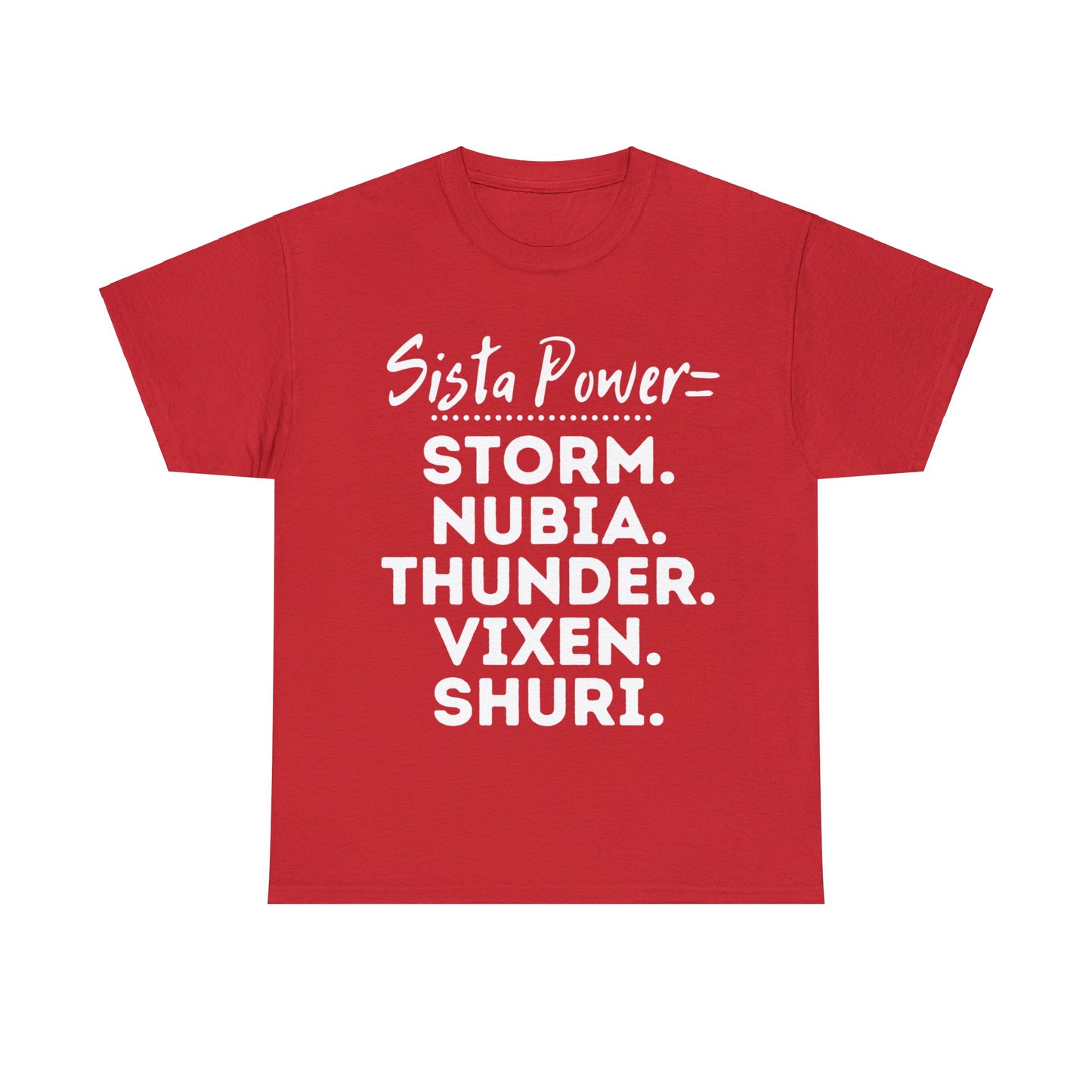 Sista Power Superhero NAMES | Adult Unisex Heavy Cotton Tee | African American T-Shirt | Express Delivery Available