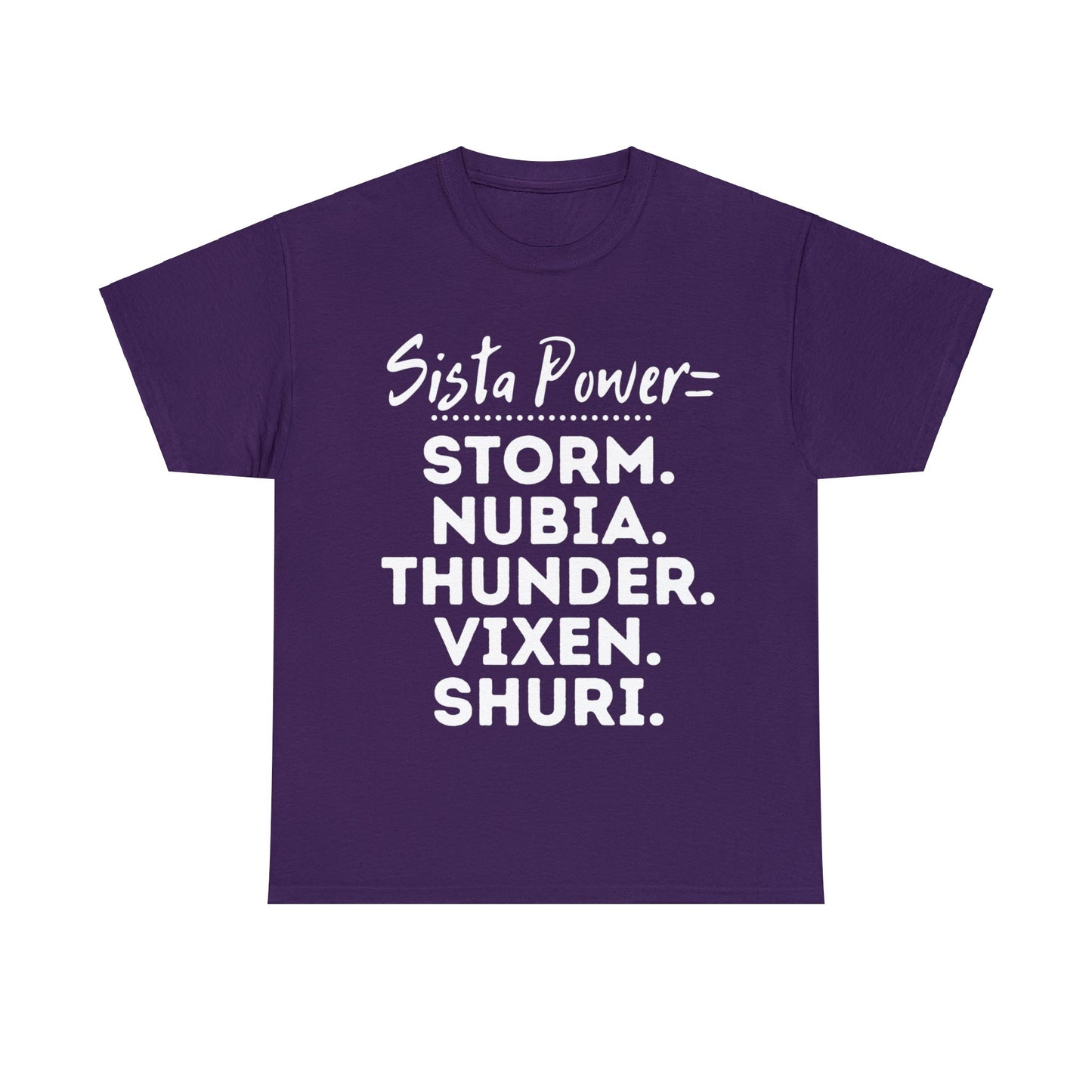 Sista Power Superhero NAMES | Adult Unisex Heavy Cotton Tee | African American T-Shirt | Express Delivery Available