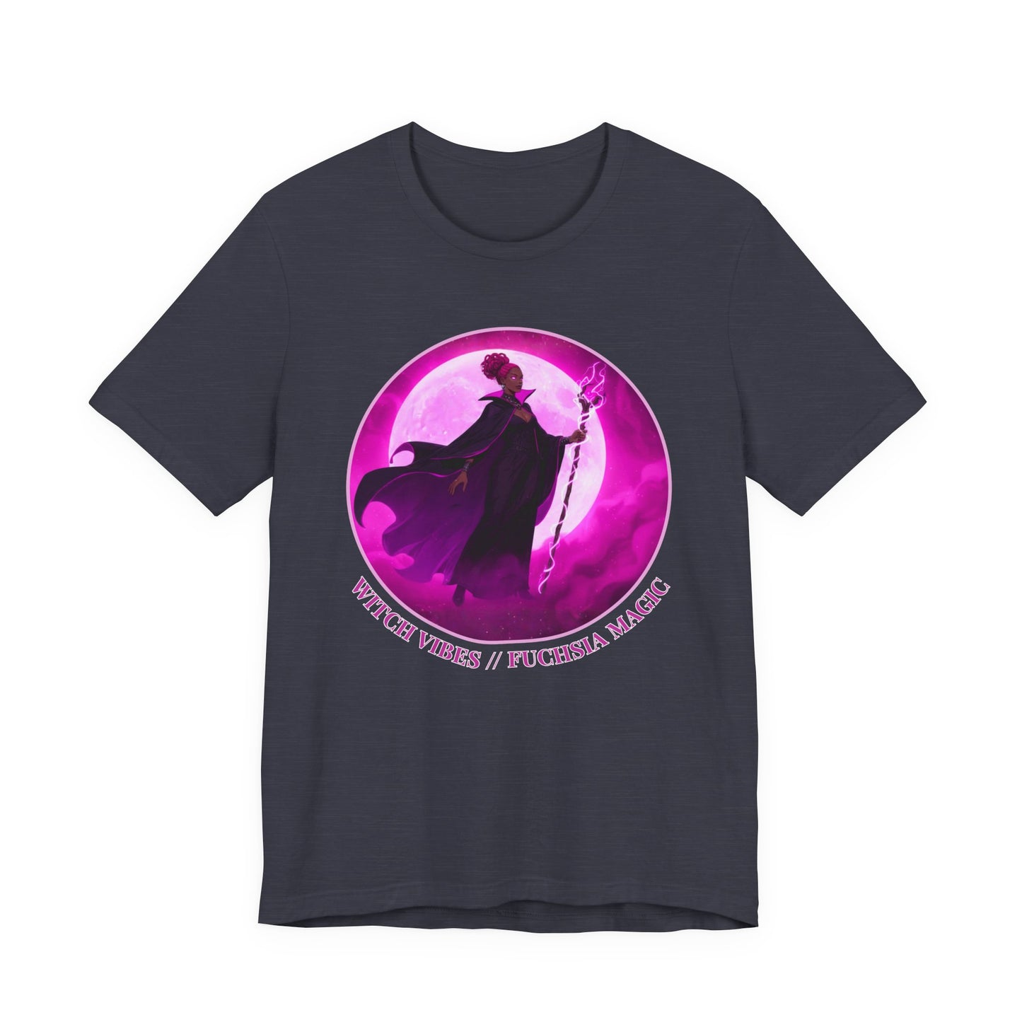 Fuchsia Magic T-Shirt | Witchcore Aesthetic Tee for Everyday Power | Black Woman Magic