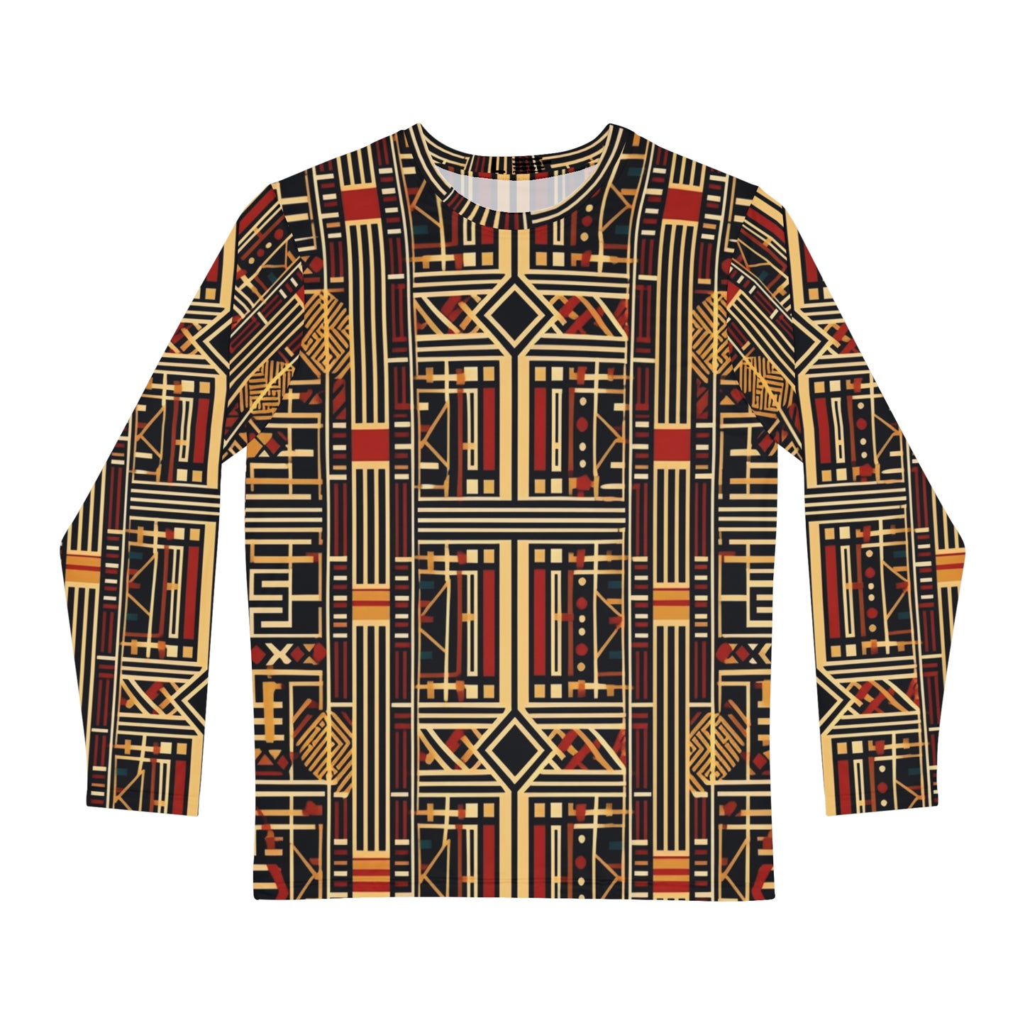 AFROFUTURISTIC KENTE 'TIMELESS TAPESTRY ARRAY' | Adult Men's Long Sleeve Shirt | BLACK HISTORY 365 COLLECTION