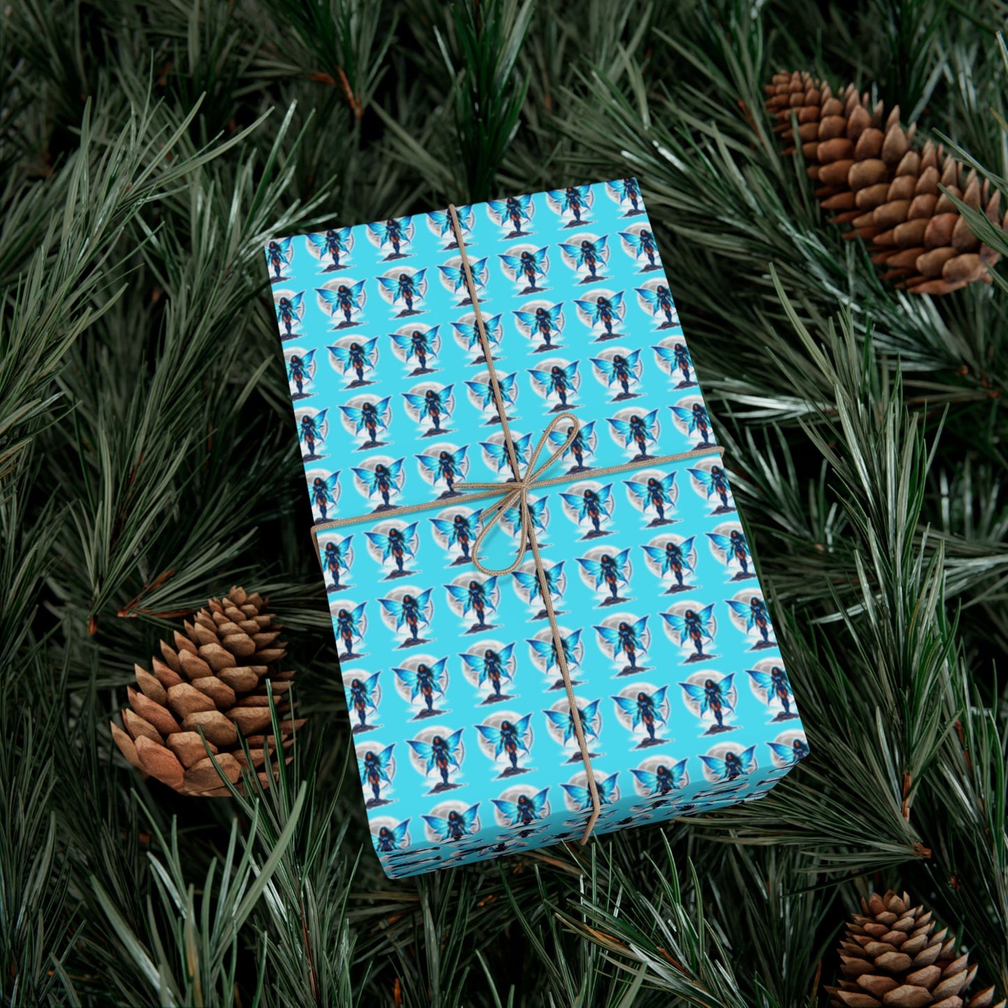 CELESTIAL BLUE FAIRY WARRIOR |  Gift Wrap | Turquoise Sky Edition