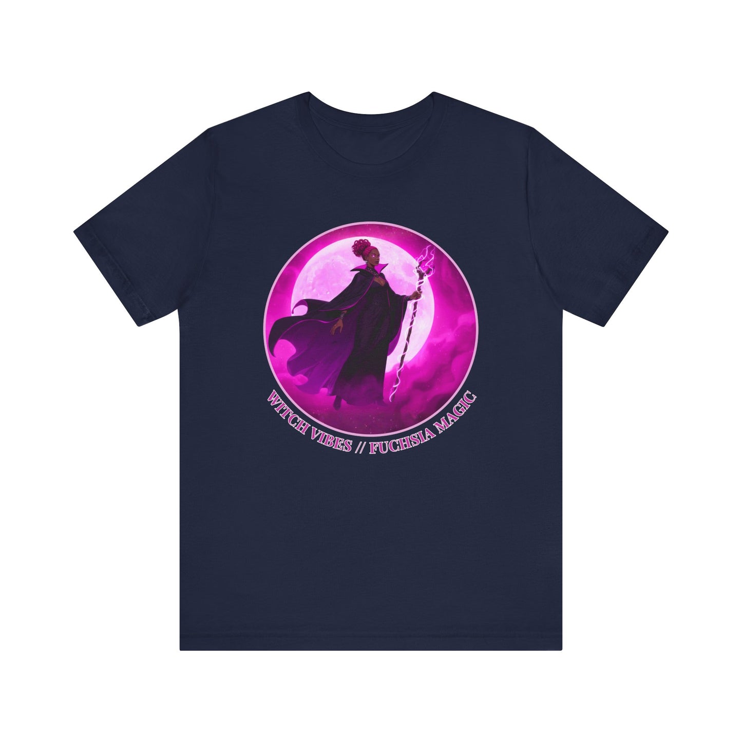 Fuchsia Magic T-Shirt | Witchcore Aesthetic Tee for Everyday Power | Black Woman Magic