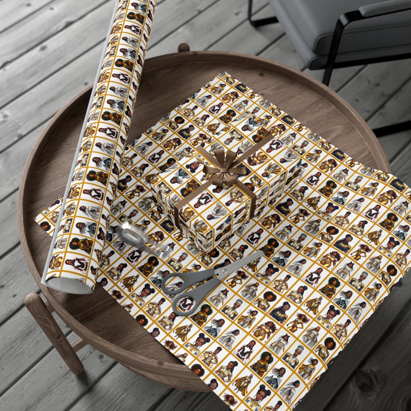 I AM A SUPERHERO (GOLD) | Luxury Gift Wrap Paper