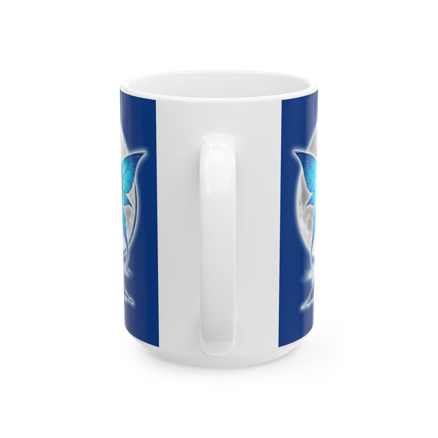 Celestial Blue Fairy Warrior | Ceramic Mug, (11oz, 15oz) | Black Fae Day Collection
