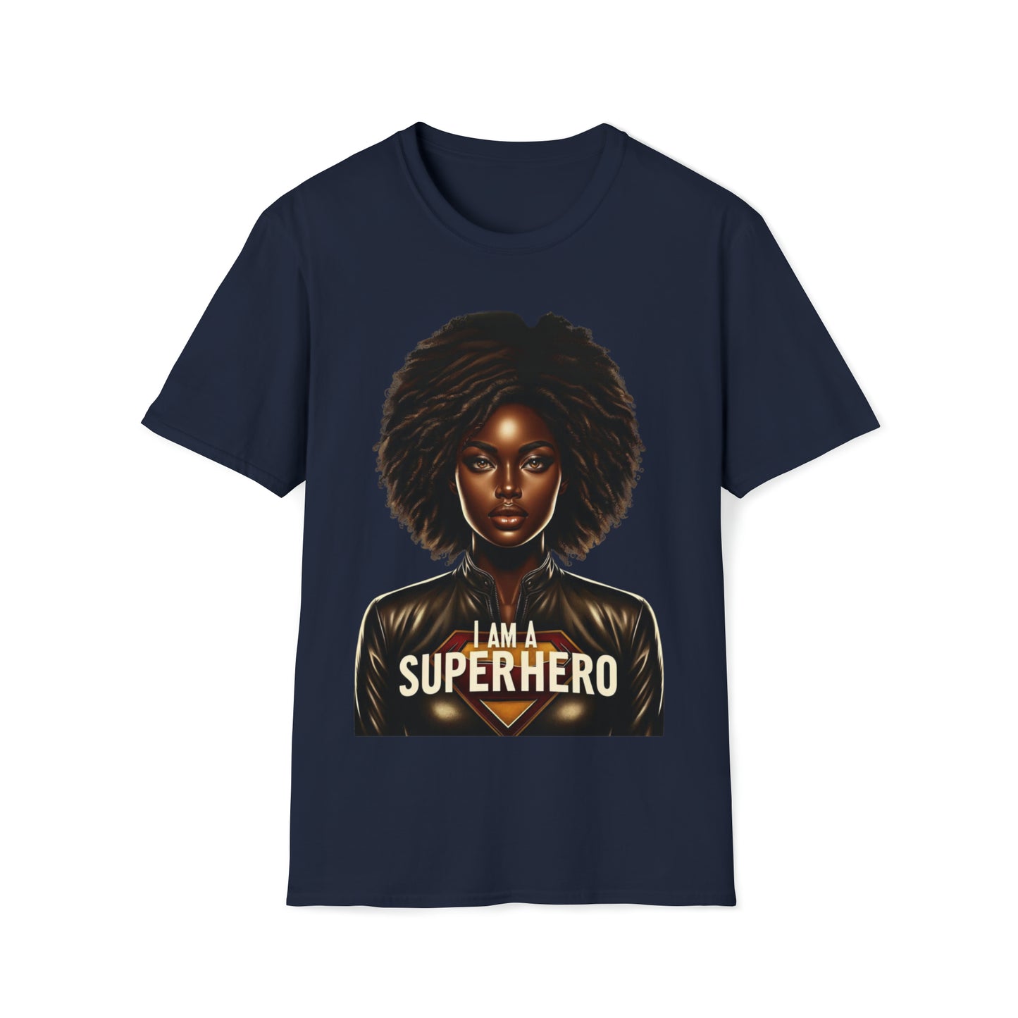 Empower the Hero Within "I AM A SUPERHERO" |  Adult Unisex Softstyle T-Shirt | Superhero Fashion