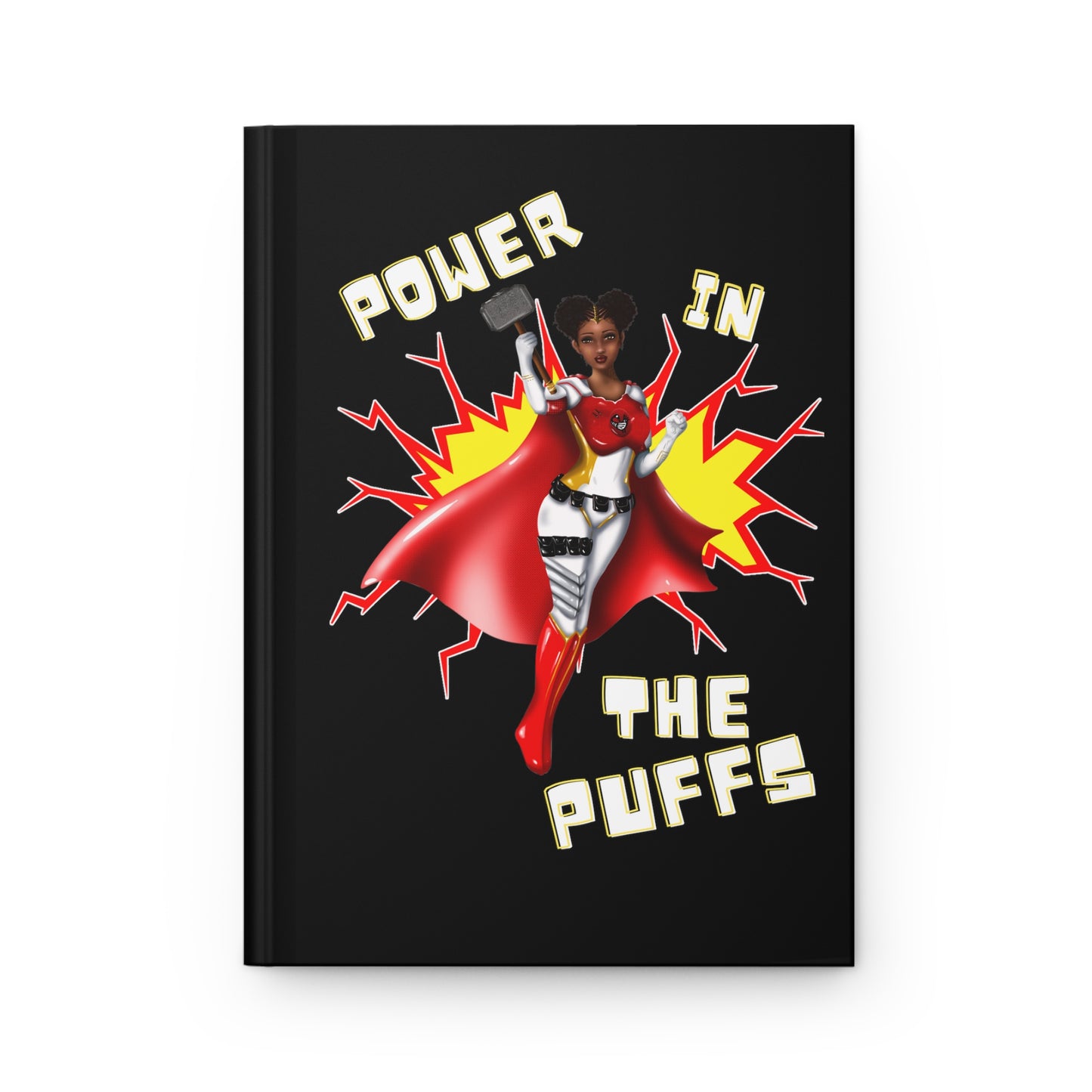Power in the Puffs Superhero | Hardcover Journal Matte | Superhero Accessories