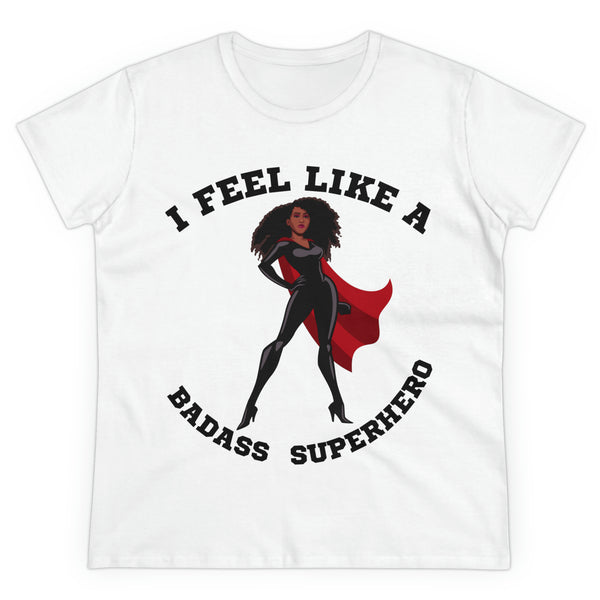 Badass Superhero Collection | Adult Women's Midweight Cotton Tee | Superhero Fashion Badass Superhero Collection | Adult Women's Midweight Cotton Tee | Superhero Fashion