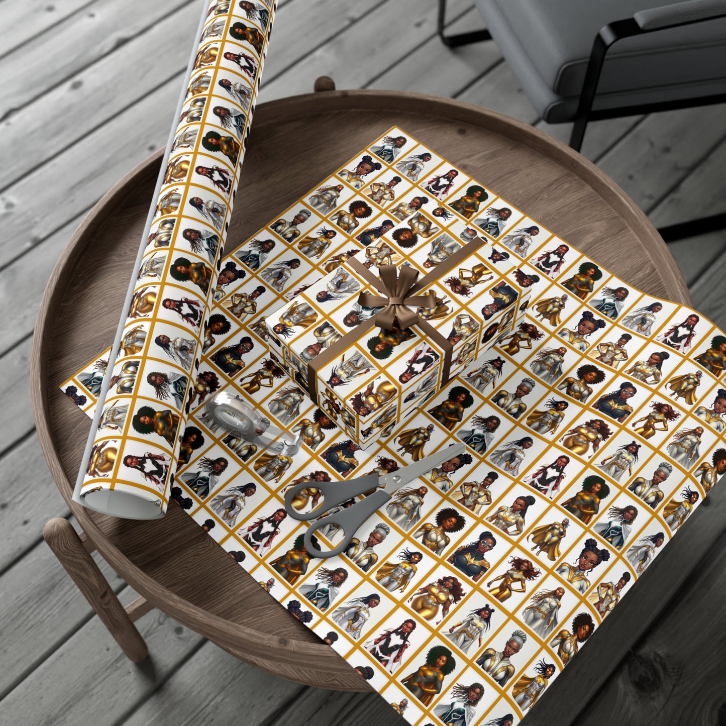 I AM A SUPERHERO (GOLD) | Luxury Gift Wrap Paper