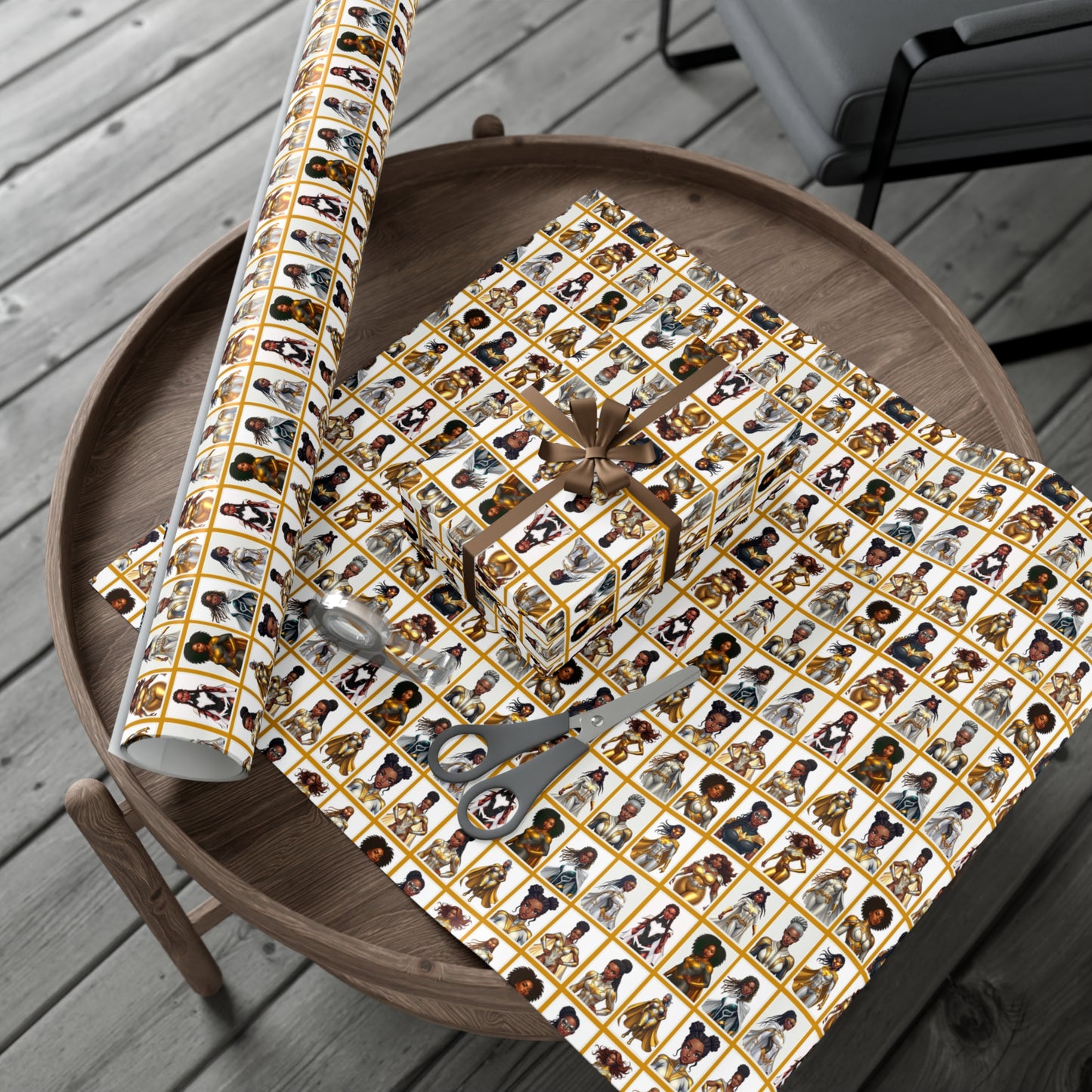 I AM A SUPERHERO (GOLD) | Luxury Gift Wrap Paper