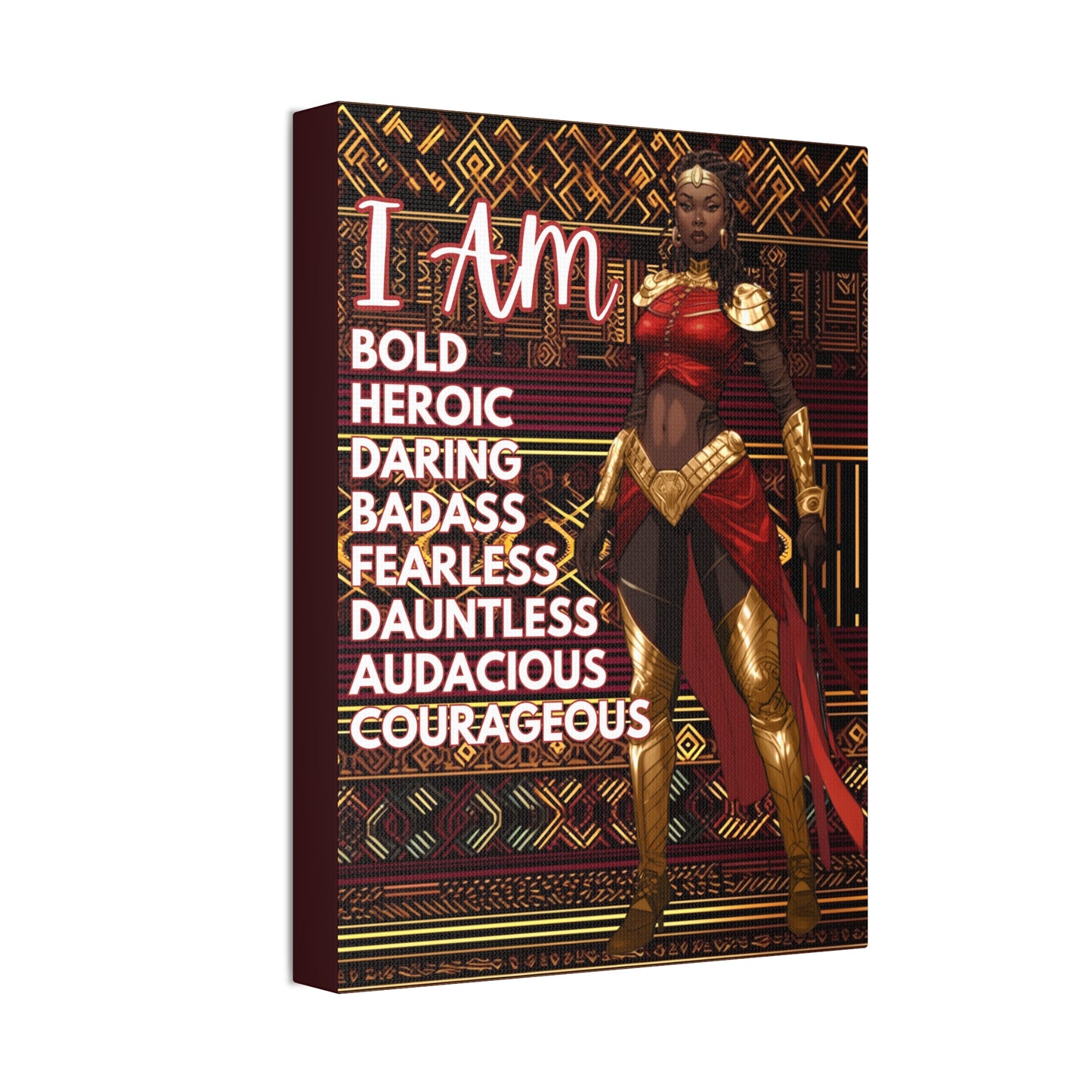 “Bold” BADASS WARRIOR WOMAN | Canvas Stretched, 1.5 | Affirmations Accessories