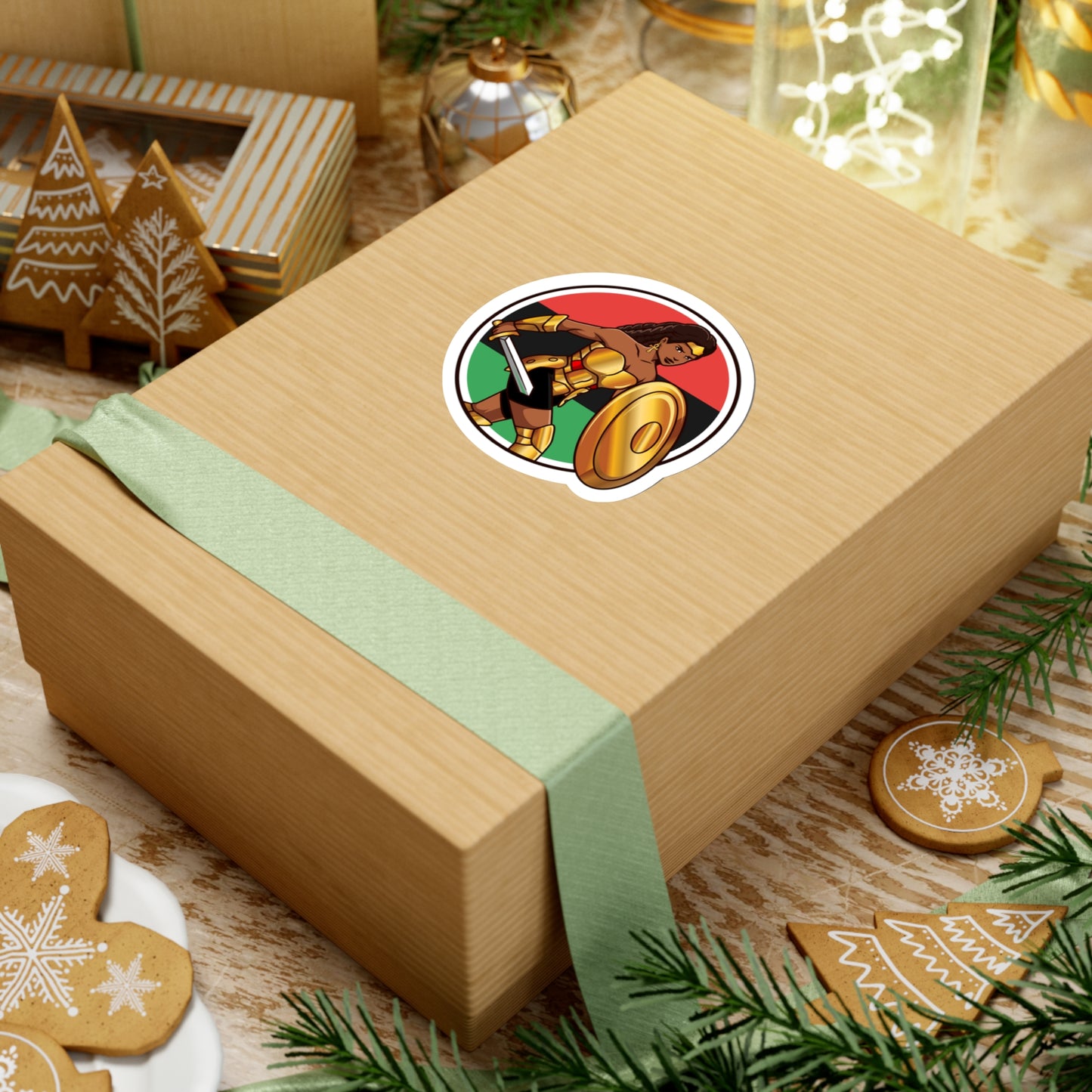 BADASS WARRIOR WOMAN | Kiss-Cut Stickers | African American Stickers