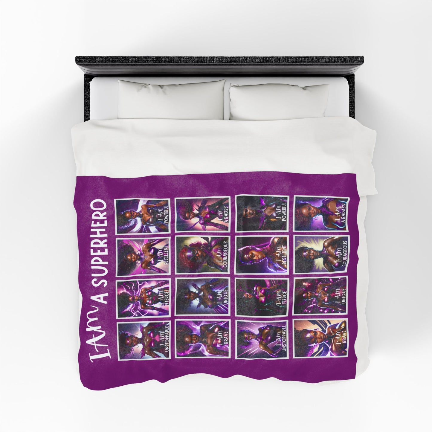 I AM A SUPERHERO | Velveteen Plush Blanket | Affirmations Accessories