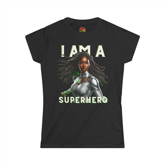 THE SILVER SOLDIER "I AM A SUPERHERO" | Adult Women's Softstyle Tee | Superhero Fashion