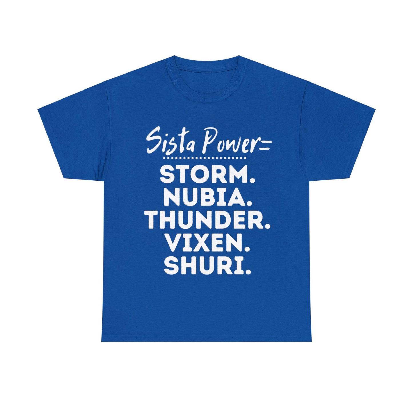 Sista Power Superhero NAMES | Adult Unisex Heavy Cotton Tee | African American T-Shirt | Express Delivery Available