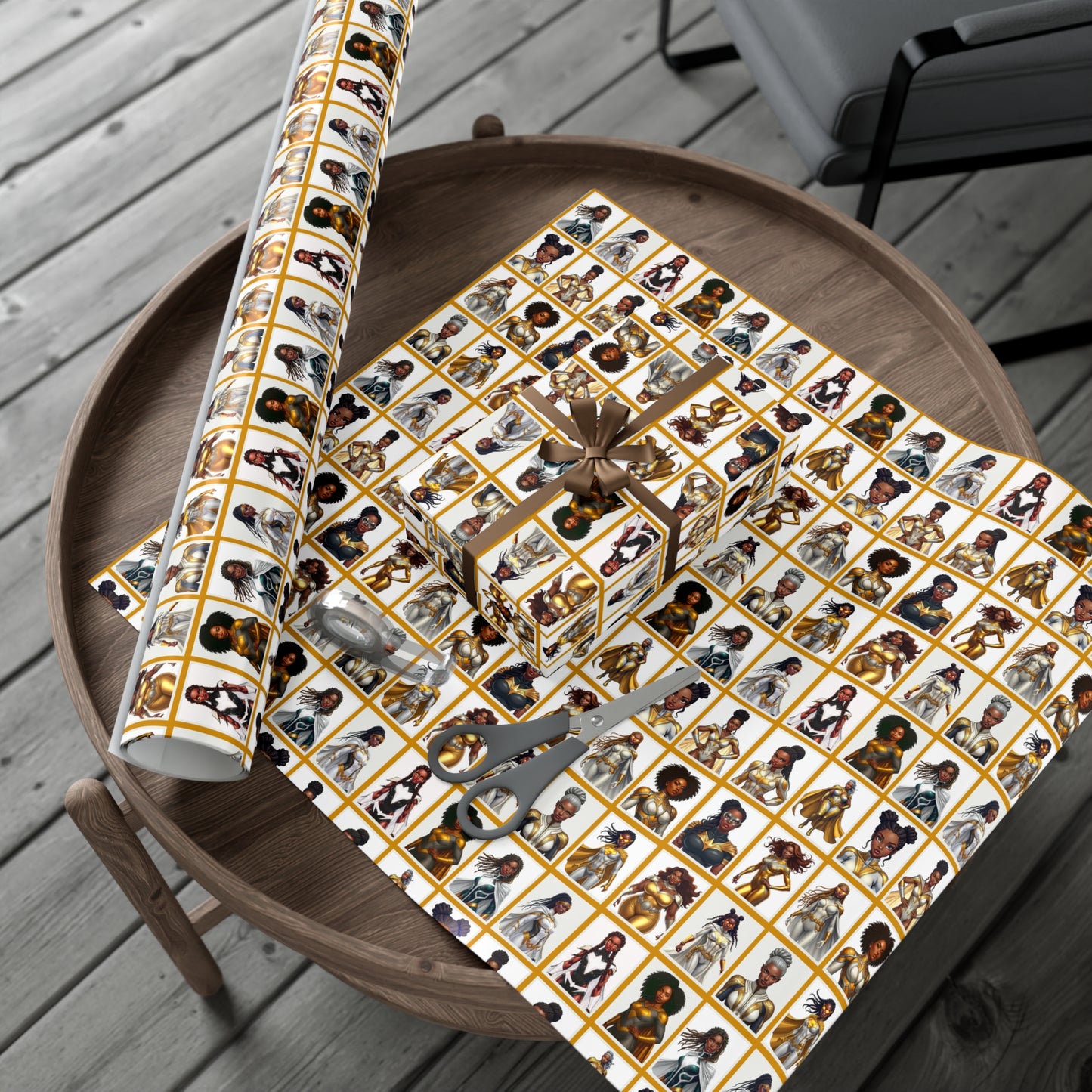I AM A SUPERHERO (GOLD) | Luxury Gift Wrap Paper