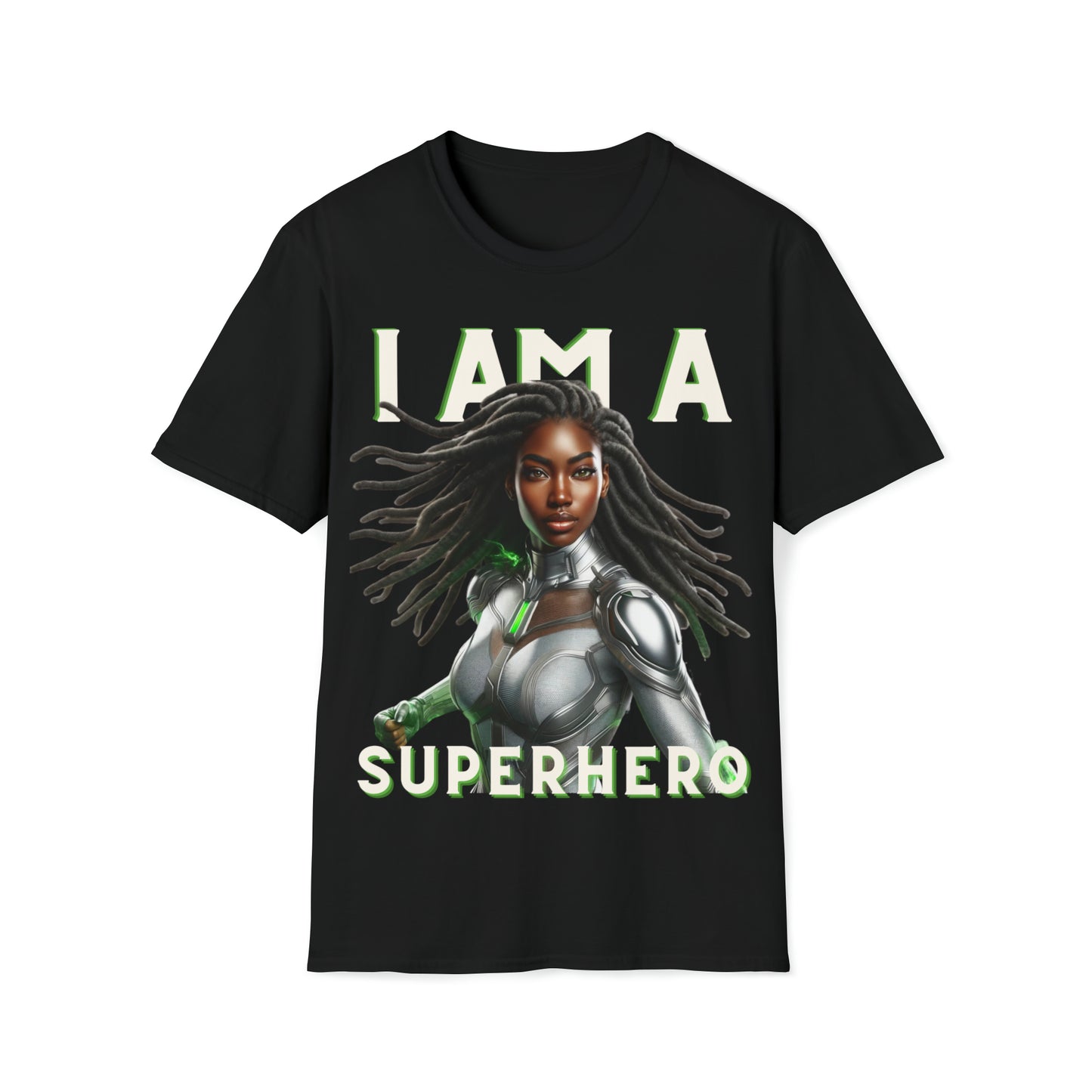 THE SILVER SOLDIER "I AM A SUPERHERO" | Adult Unisex Softstyle T-Shirt | Superhero Fashion