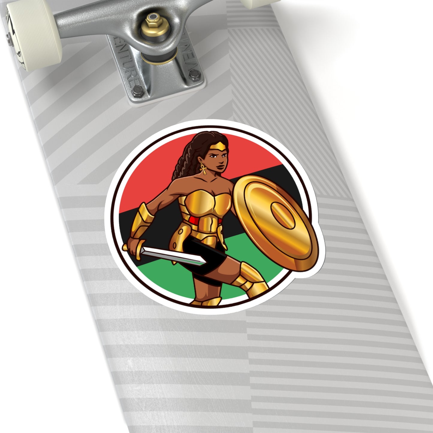 BADASS WARRIOR WOMAN | Kiss-Cut Stickers | African American Stickers