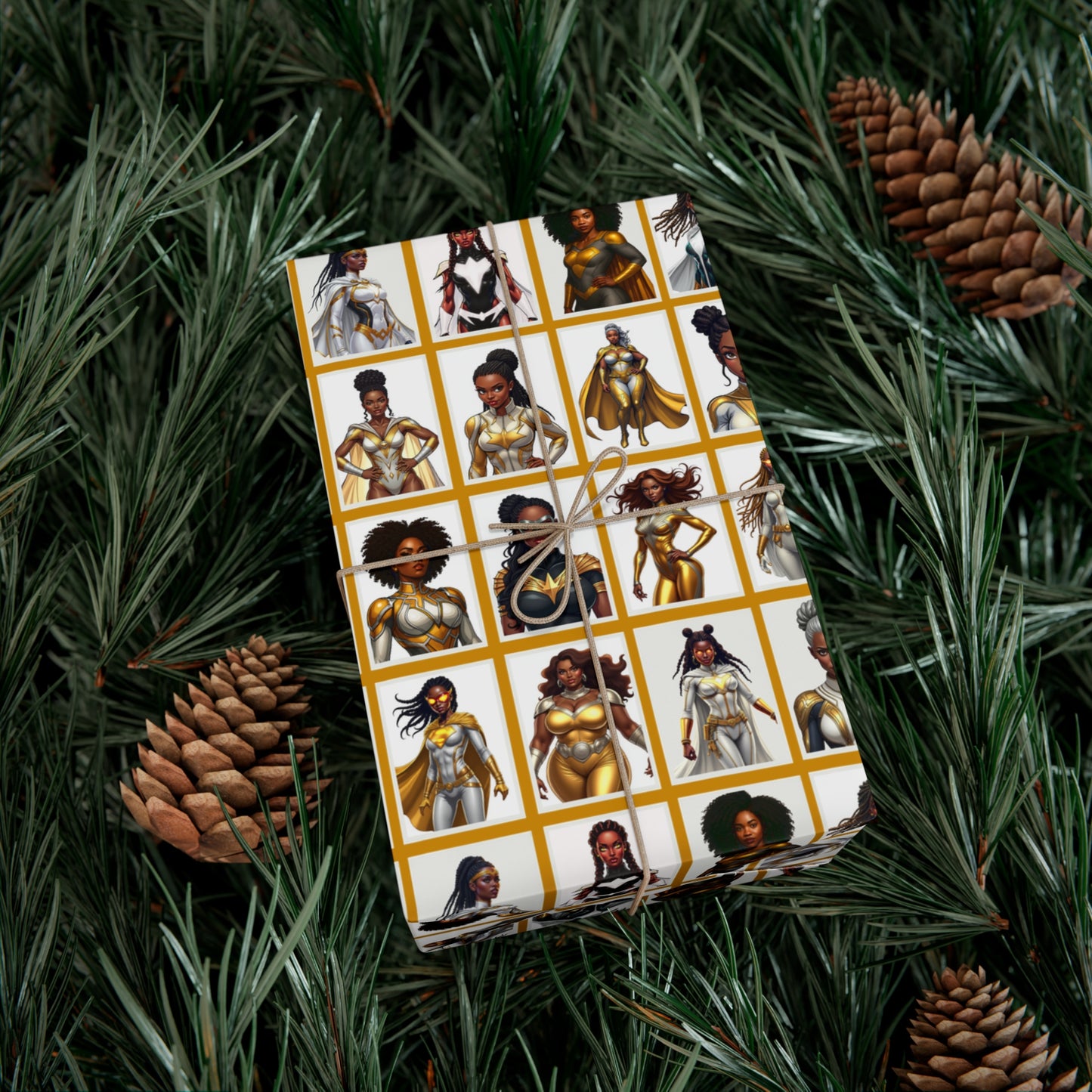 I AM A SUPERHERO (GOLD) | Luxury Gift Wrap Paper