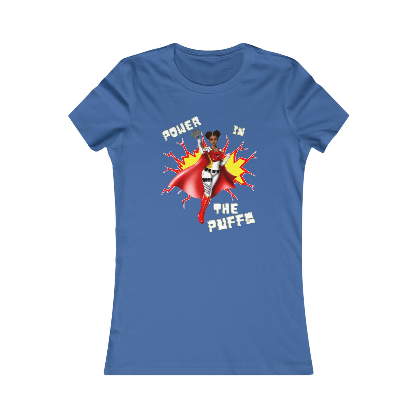 Power in the Puffs Superhero | Adult Women's Favorite Tee | African American T-Shirt