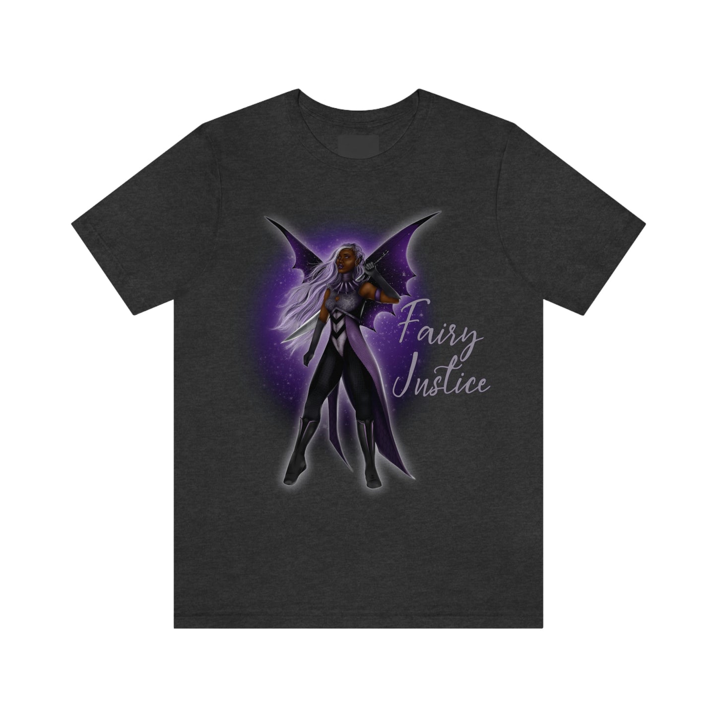 Dark Fairy Justice | Adult Unisex Jersey Short Sleeve Tee | Black Fae Day Fashion