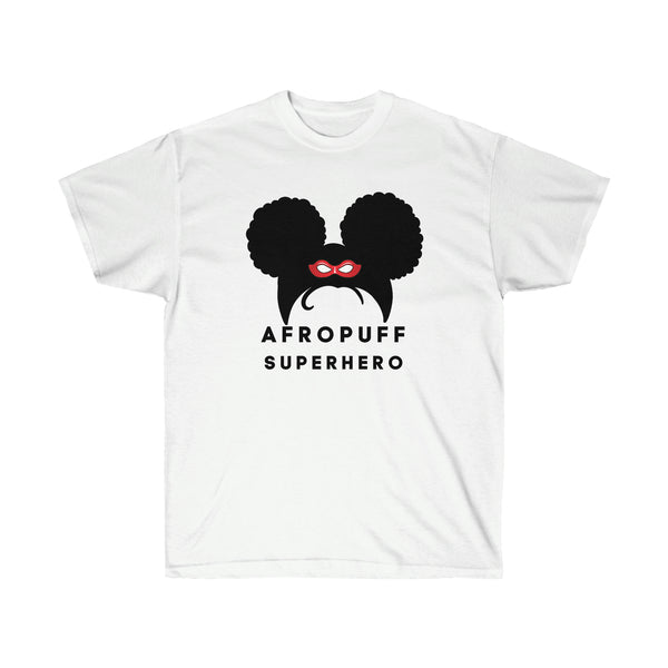 Afro Puff Superhero | Adult Unisex Ultra Cotton Tee | Superhero Fashion Afro Puff Superhero | Adult Unisex Ultra Cotton Tee | Superhero Fashion