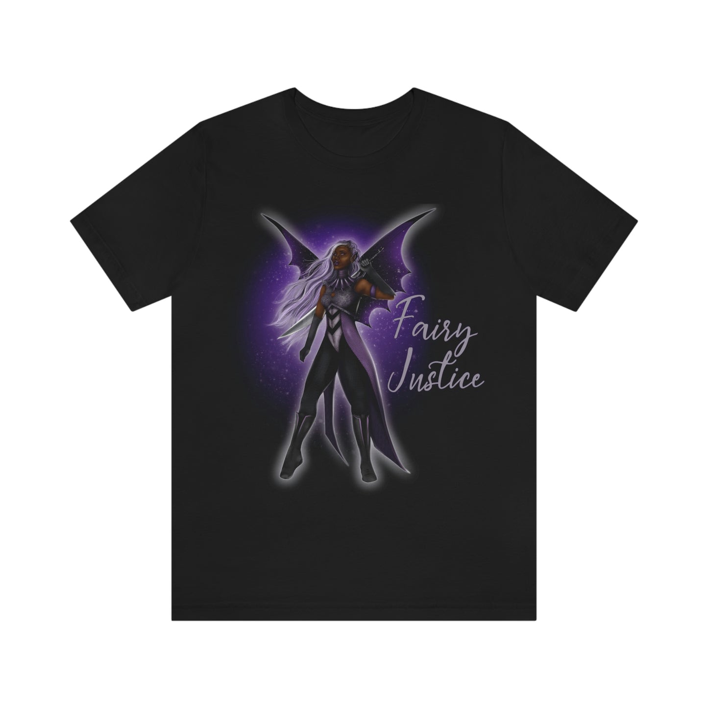 Dark Fairy Justice | Adult Unisex Jersey Short Sleeve Tee | Black Fae Day Fashion