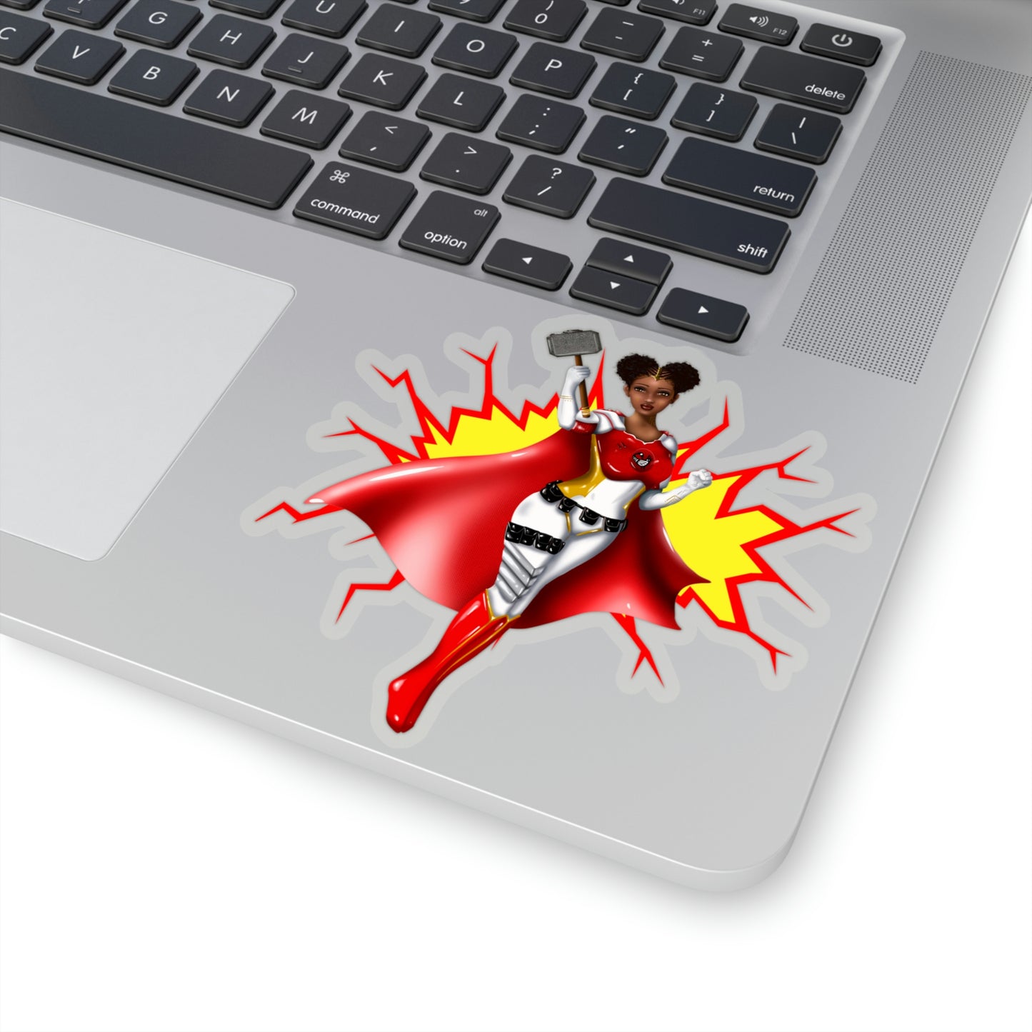 Power in the Puffs Superhero | Kiss-Cut Stickers | African American Stickers