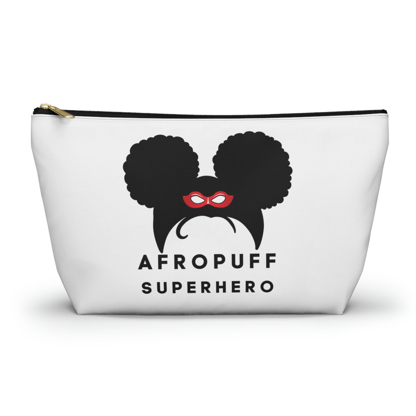 Afro Puff Superhero | Accessory Pouch w T-bottom | Superhero Accessories