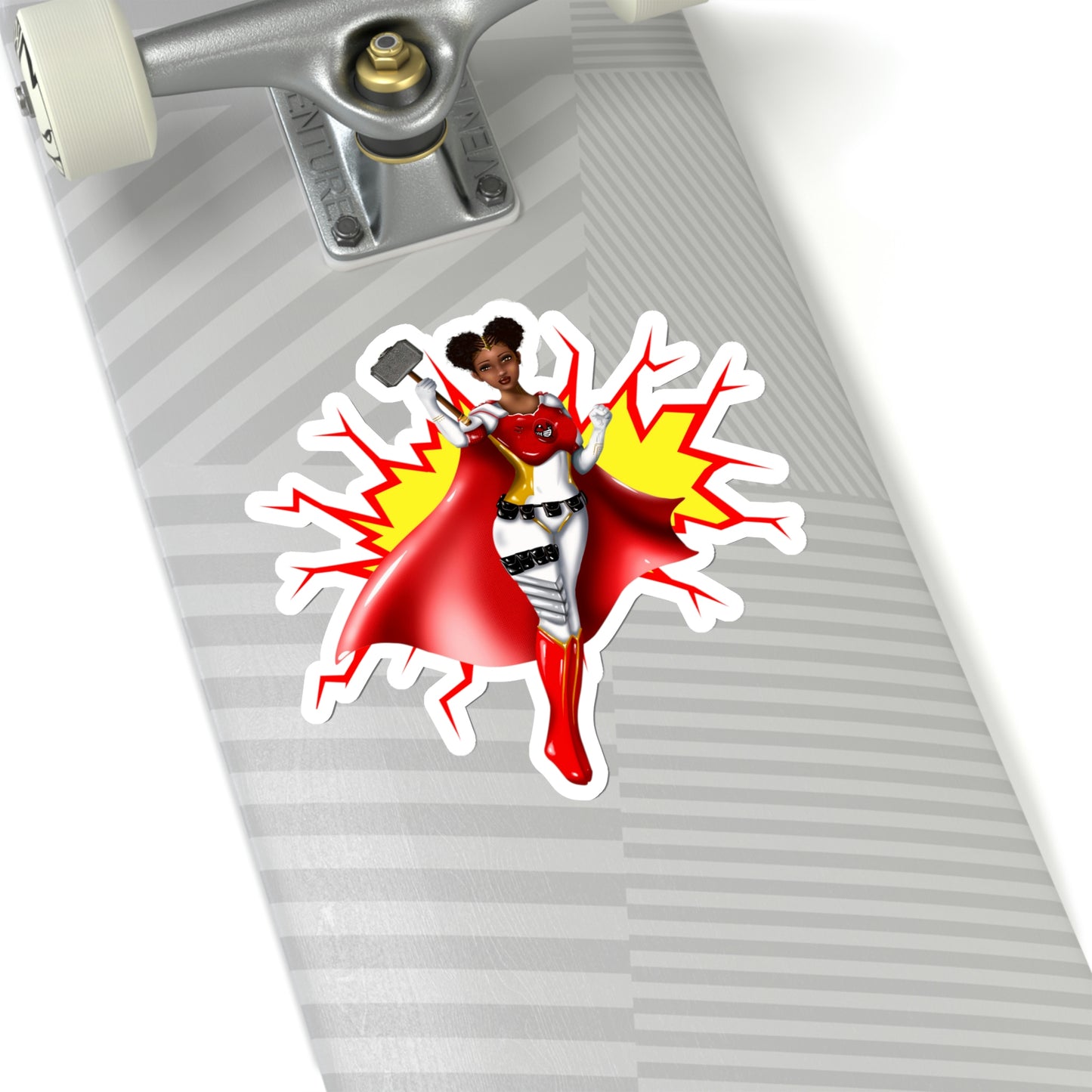 Power in the Puffs Superhero | Kiss-Cut Stickers | African American Stickers