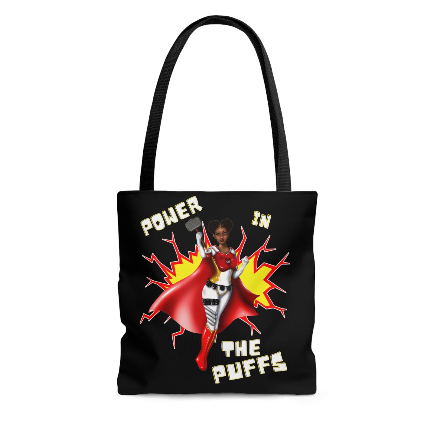 Power In The Puffs | Tote Bag | African American Superhero Fashion