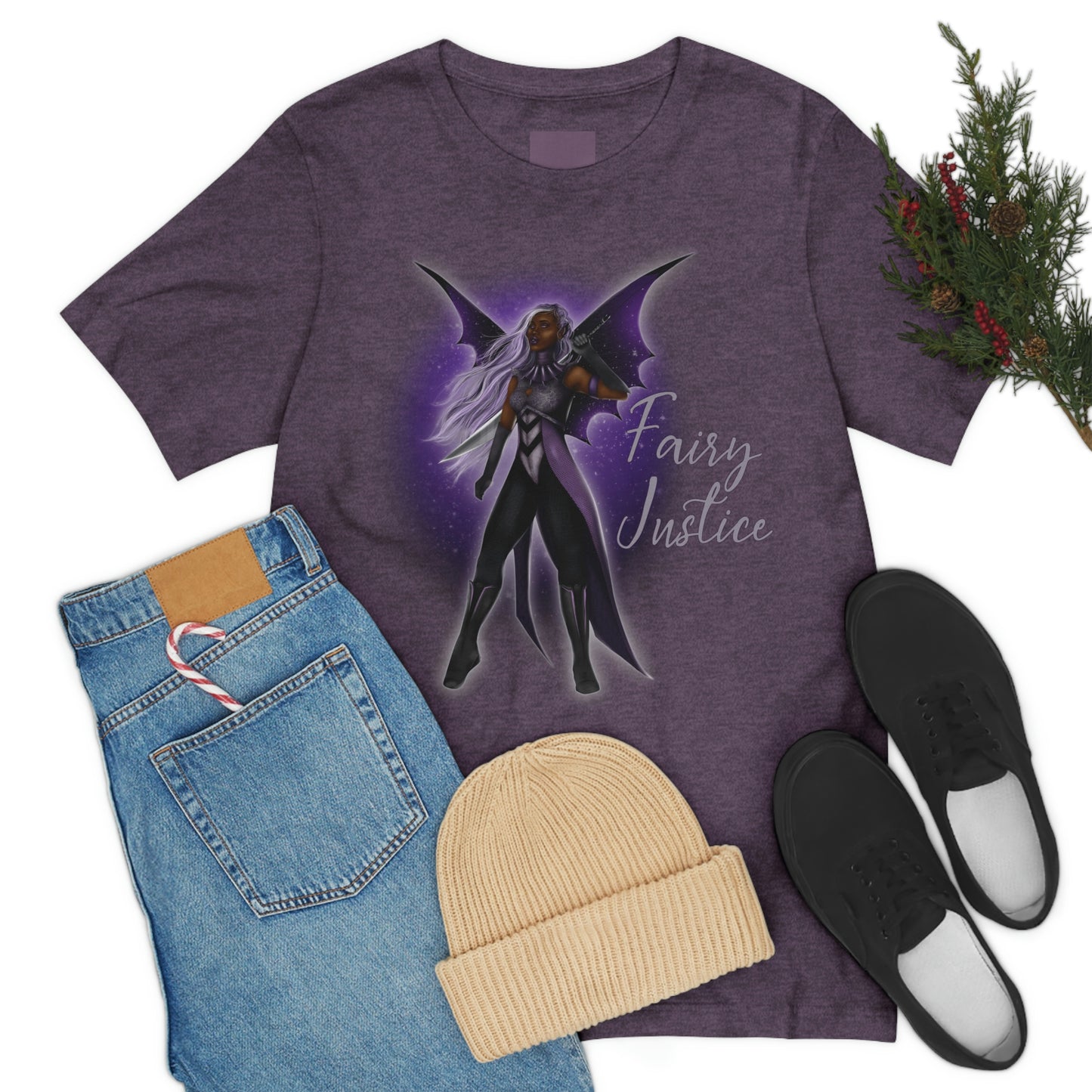 Dark Fairy Justice | Adult Unisex Jersey Short Sleeve Tee | Black Fae Day Fashion