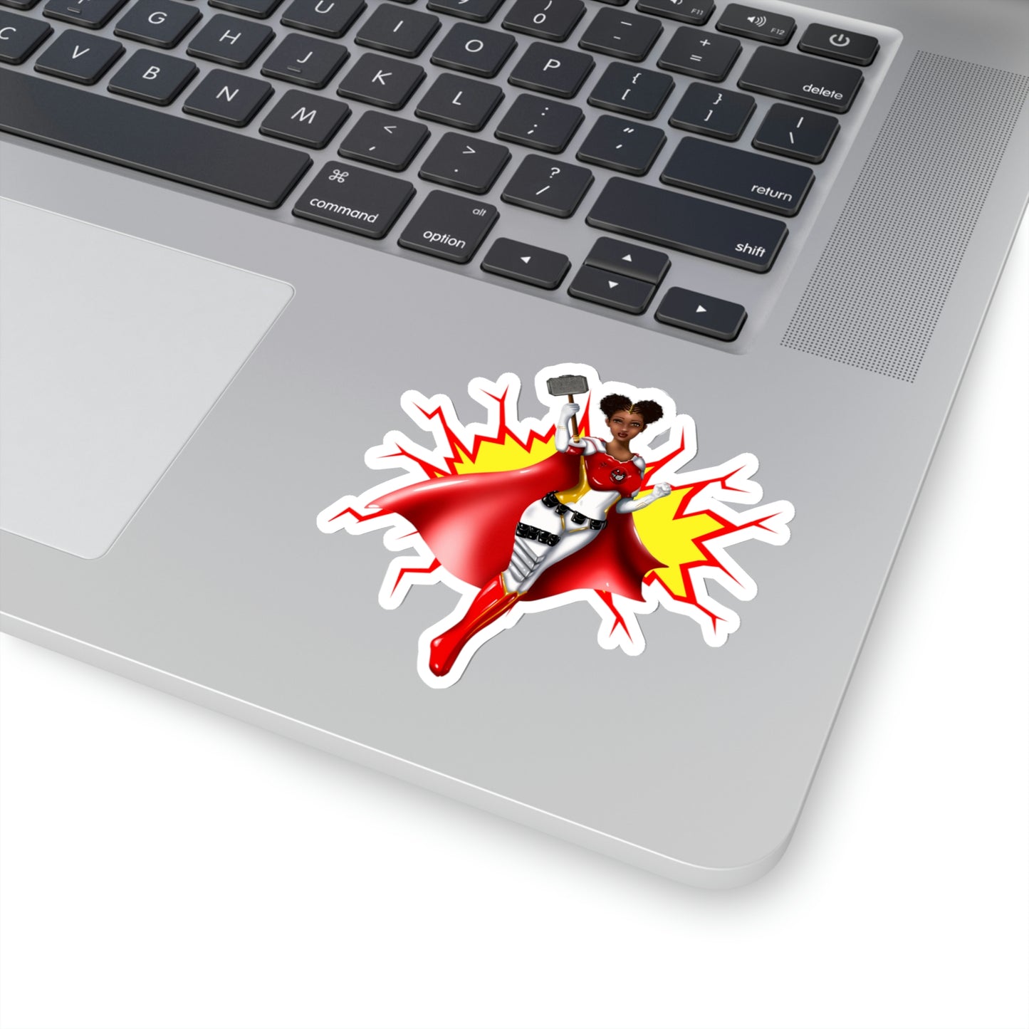 Power in the Puffs Superhero | Kiss-Cut Stickers | African American Stickers