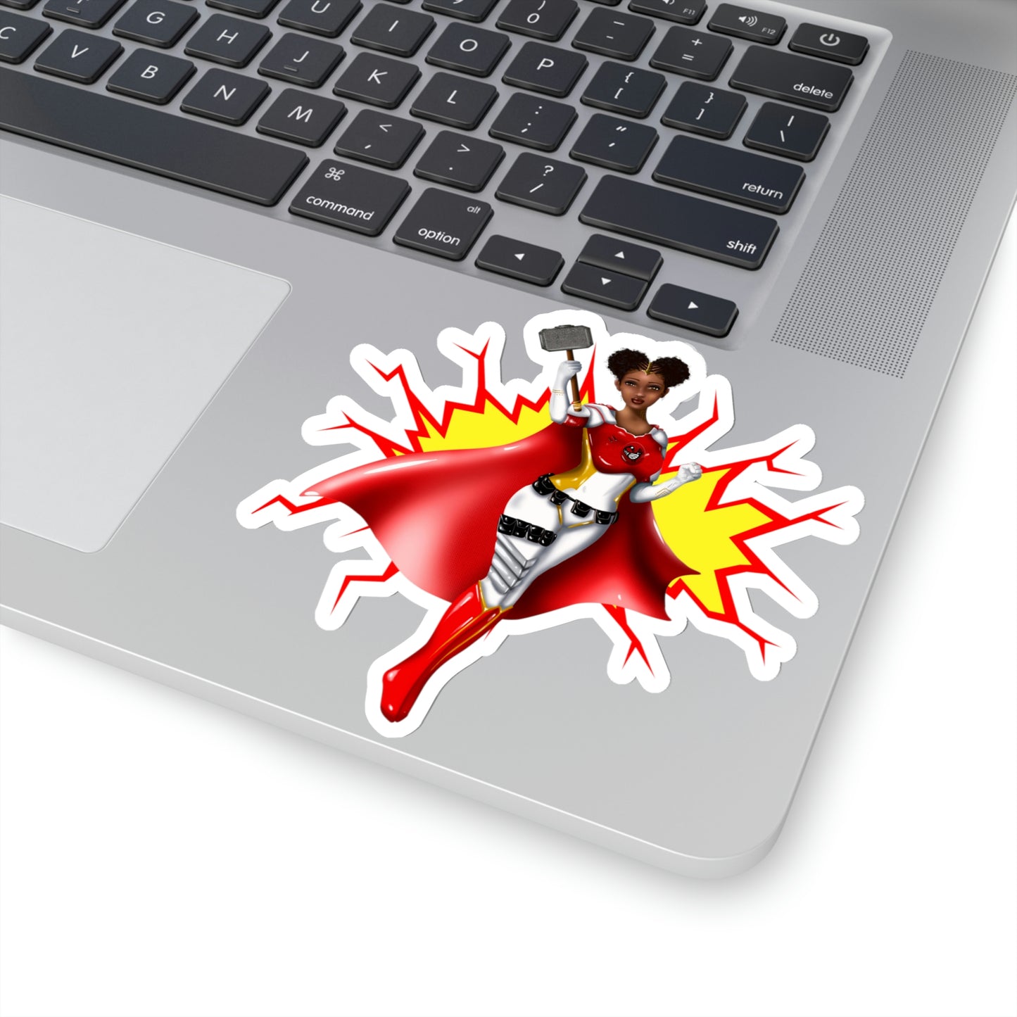 Power in the Puffs Superhero | Kiss-Cut Stickers | African American Stickers