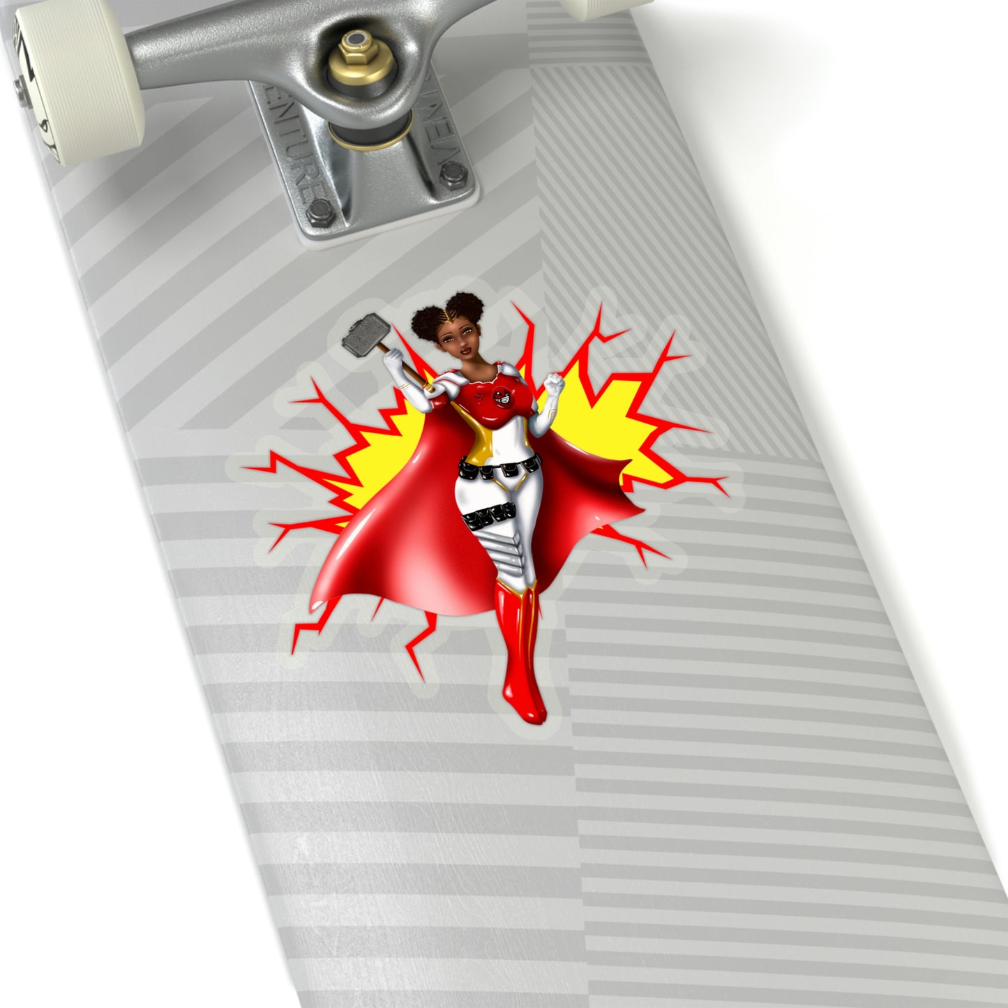 Power in the Puffs Superhero | Kiss-Cut Stickers | African American Stickers